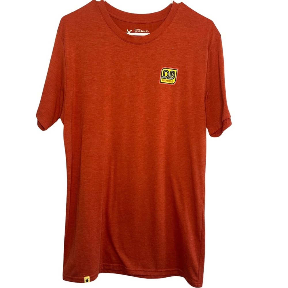 Dutch Bros LARGE Red-Orange Classic DB Tee “A Better World” DB 1992
